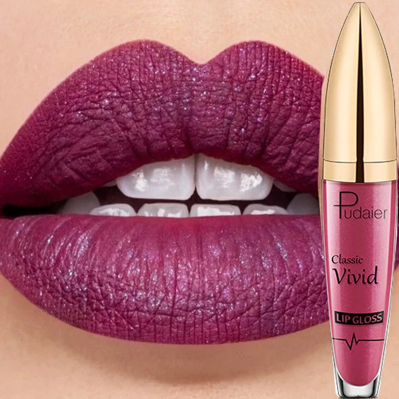 Diamond Shimmer Pearlescent Lip Gloss Waterproof Long Lasting Non-stick Cup Matte Glitter Liquid Lipstick Lip Glaze Lips Make Up