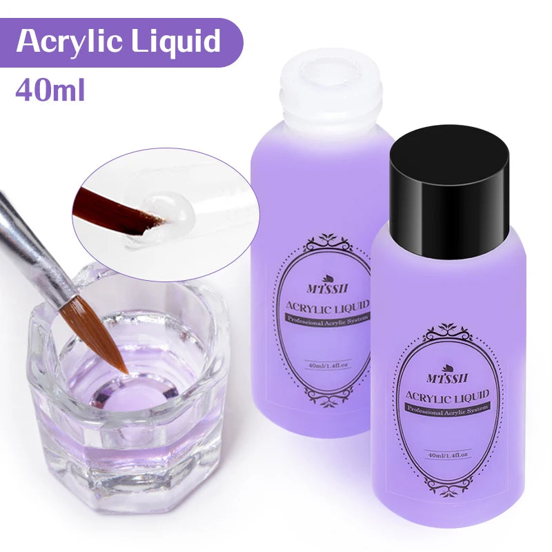 Mtssii 40ML  Acrylic Liquid Monomer For Nails Art Carving Extension Dipping Powder Nail Acrylic Crystal Liquid Manicure Tool